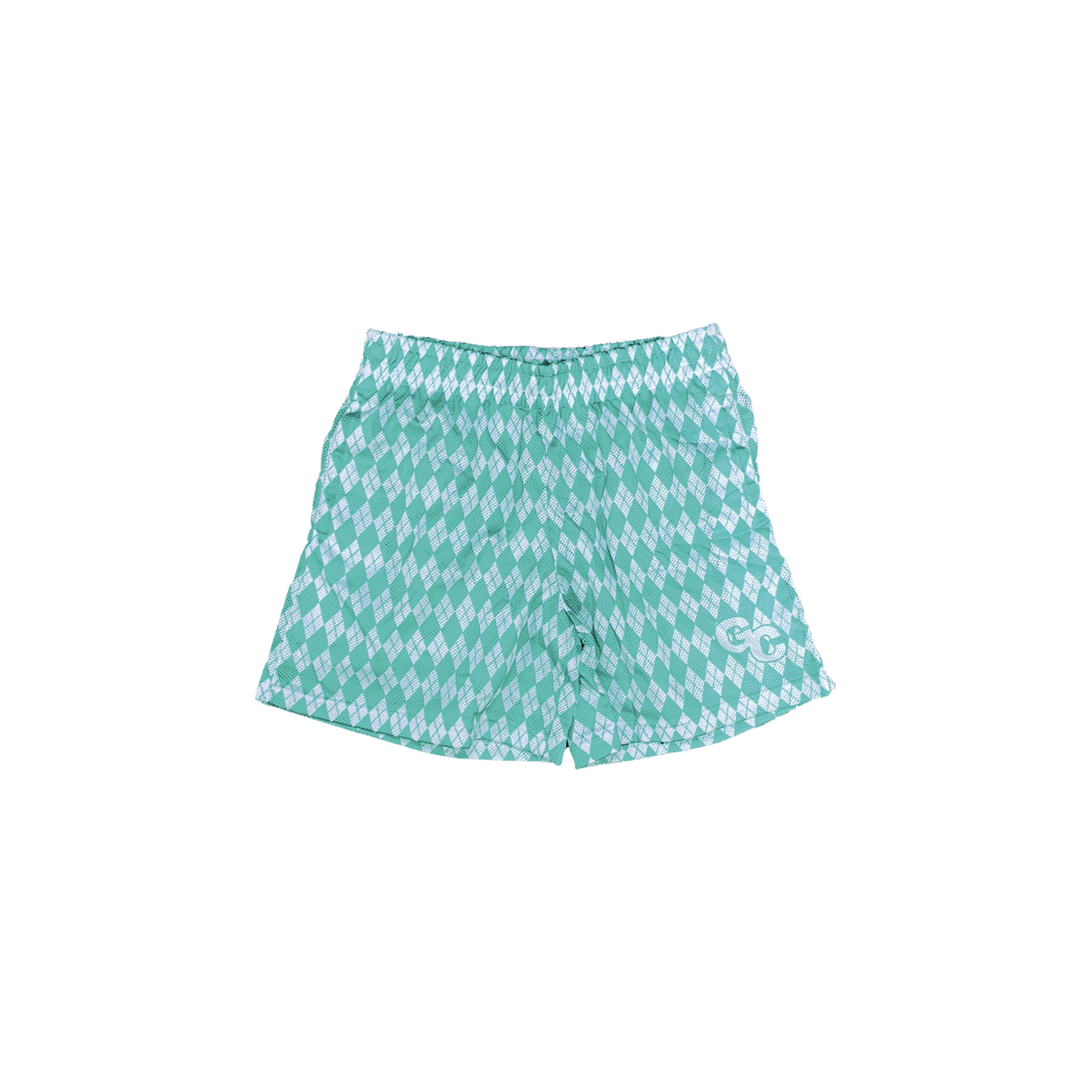 "Argyle Mesh" Pastel Shorts - Green